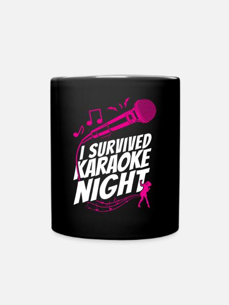 Karaoke Singer I Survived Karaoke - Tasse einfarbig - Schwarz