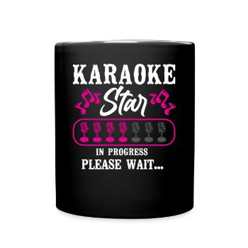Karaoke Singer Karaoke Star In - Tasse einfarbig - Schwarz - Vorne