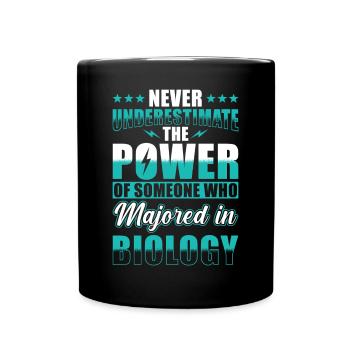 Diplôme de biologie - Mug uni - noir - Devant