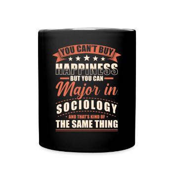 Diplôme de sociologie - Mug uni - noir - Devant