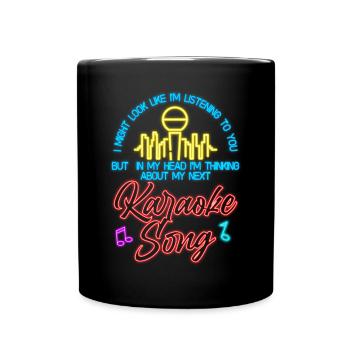 Karaoké Chanteur 80s Retro I Might - Mug uni - noir - Devant