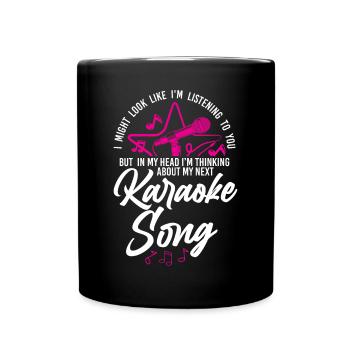 Chanteur de karaoké auquel je pourrais ressembler - Mug uni - noir - Devant