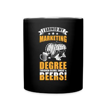 Diplôme en marketing - Mug uni - noir - Devant
