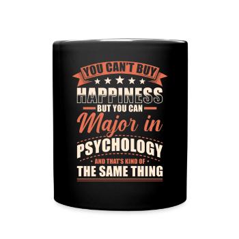 Diplôme en psychologie - Mug uni - noir - Devant