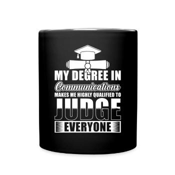 Communication Science Degree - Full Colour Mug - black - Front