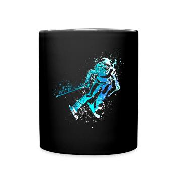 Splash Art Sports d’hiver Ski Ski Skis - Mug uni - noir - Devant