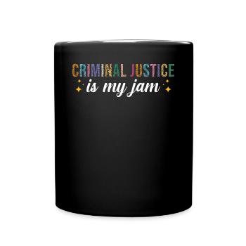 Criminal justice is my passion - Full Colour Mug - black - Front
