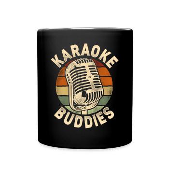 Karaoke Singer Friends Besties - Tasse einfarbig - Schwarz - Vorne