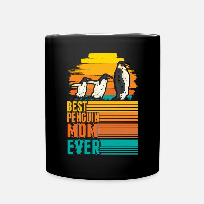 Best Penguin Mom Ever Pinguin Mama - Tasse einfarbig - Schwarz