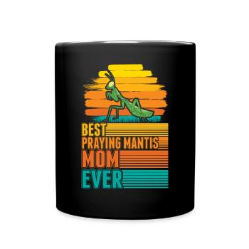 Best Praying Mantis Mom Ever Gottesanbeterin Mama - Full Colour Mug - black - Front