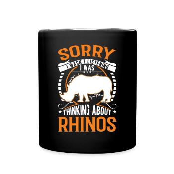 Rhinocéros Cadeau Rhino Rhinocéros - Mug uni - noir - Devant