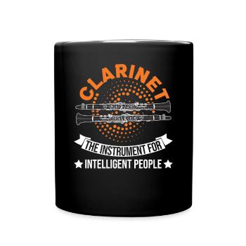 Clarinet instrument for intelligent people - Full Colour Mug - black - Front
