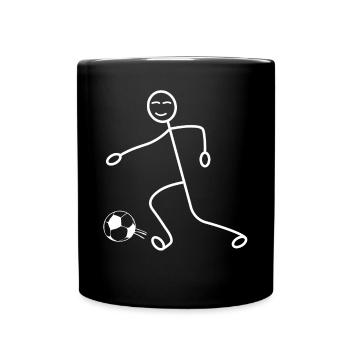 Soccer Stick Figure Soccer Player - Funny Soccer P - Tasse einfarbig - Schwarz - Vorne