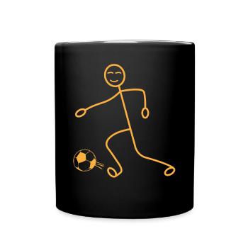 Soccer Stick Figure Soccer Player - Funny Soccer - Tasse einfarbig - Schwarz - Vorne