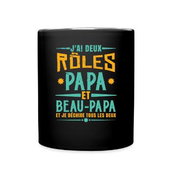 Papa Et Beau-Papa - Mug uni - noir - Devant