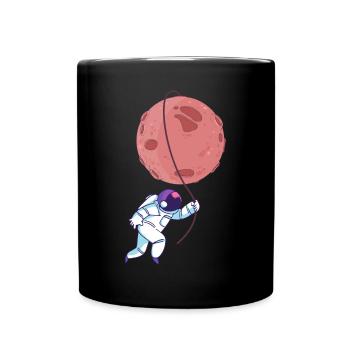 Funny Astronaut Aerospace Astronaut Mars Planet A - Full Colour Mug - black - Front