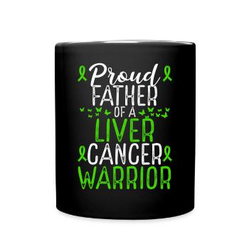 Liver Cancer Awareness Movement Dad Ribbon Father - Tasse einfarbig - Schwarz - Vorne