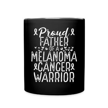 Melanoma Cancer Awareness for Dad Ribbon Father - Full Colour Mug - black - Front