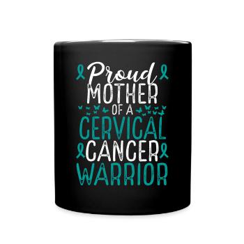 Cervical Cancer Awareness for Mom Ribbon Mother - Full Colour Mug - black - Front