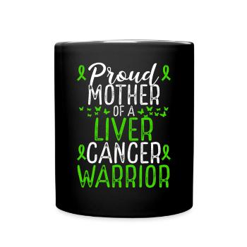 Mouvement de sensibilisation au cancer du foie Maman Ruban Mère - Mug uni - noir - Devant