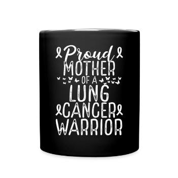 Lung Cancer Awareness Movement Mom Ribbon Mother - Tasse einfarbig - Schwarz - Vorne