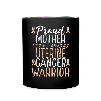 Sensibilisation au cancer de l’utérus pour maman Ribbon Mother - Mug uni - noir - Devant