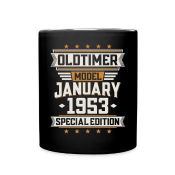 January Year 1953 Year of construction Oldtimer Birthday - Full Colour Mug - black - Front