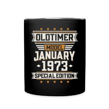Janvier né 1973 Année de construction Anniversaire oldtimer - Mug uni - noir - Devant