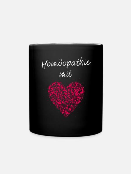 Homöopathie mit Herz Heilkunde Alternative Medizin - Tasse einfarbig - Schwarz