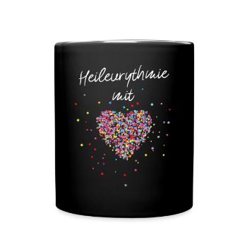 Heileurythmie mit Herz Anthroposophische Medizin - Tasse einfarbig - Schwarz - Vorne