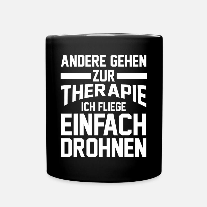 Drohne Pilot Drohnen - Tasse einfarbig - Schwarz