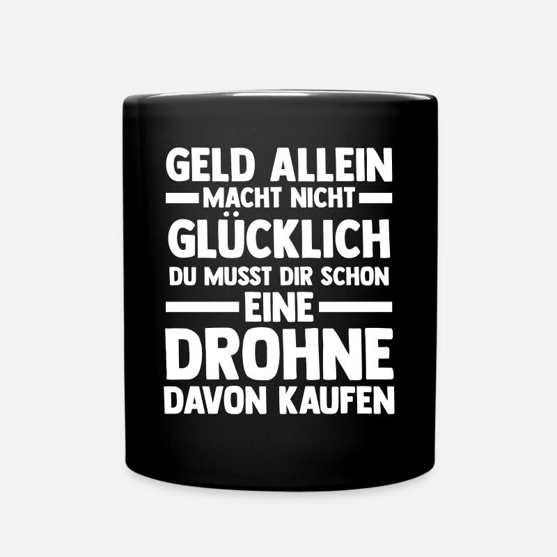 Drohne Pilot Drohnen - Tasse einfarbig - Schwarz