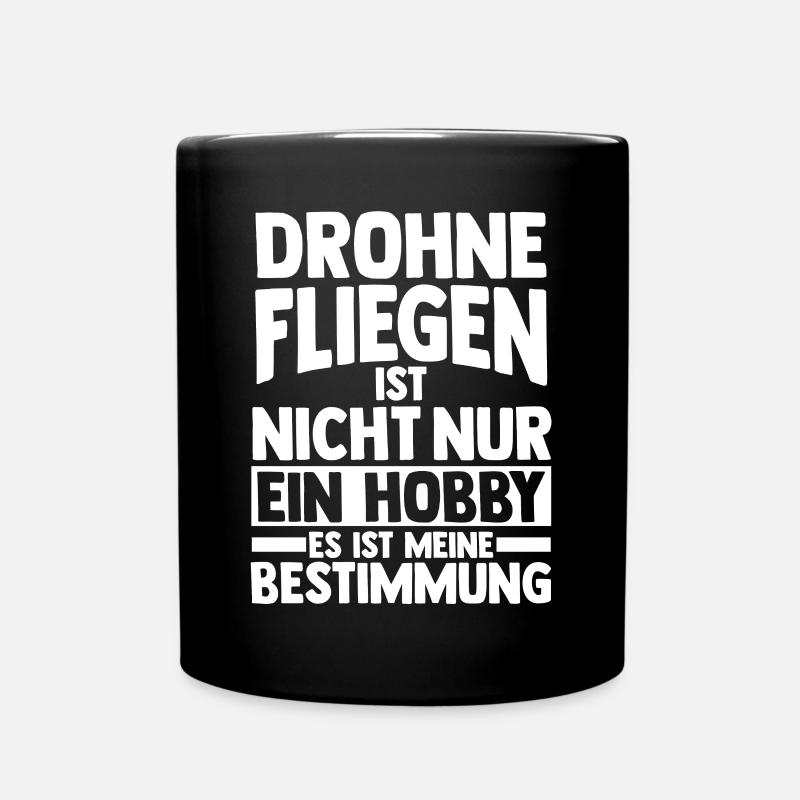 Drohne Pilot Drohnen - Tasse einfarbig - Schwarz