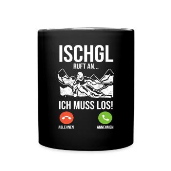 Apres Ski Party Skiurlaub Skifahrer Ischgl - Tasse einfarbig - Schwarz - Vorne