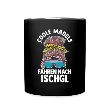 Apres Ski Party Skiurlaub Skifahrer Ischgl - Tasse einfarbig - Schwarz - Vorne