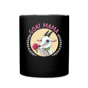 Goat Mama Farm Animal Goat Whisperer Mothers Day - Full Colour Mug - black - Front