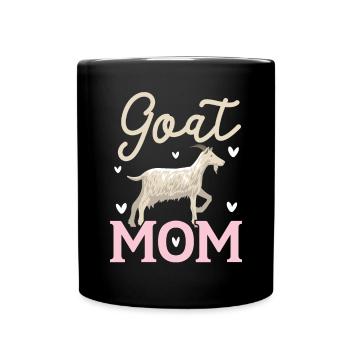 Chèvre Maman Ferme Animal Chèvre Chuchoteur Fête des mères - Mug uni - noir - Devant