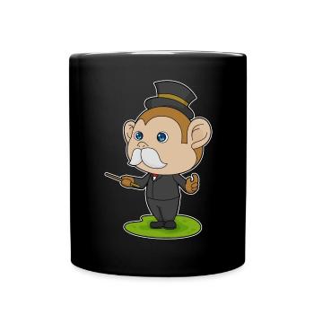 Monkey Wizard Wand - Full Colour Mug - black - Front