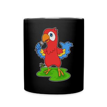Parrot Singer Microphone Chant - Mug uni - noir - Devant