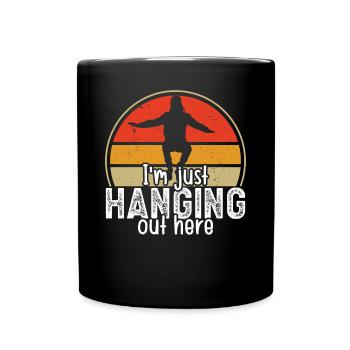 Parkour Just Hanging Out Here Freerunning Traceur - Tasse einfarbig - Schwarz - Vorne