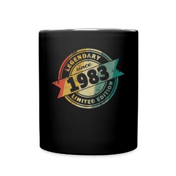 40e anniversaire né en 1983 Légendaire depuis 1983 - Mug uni - noir - Devant