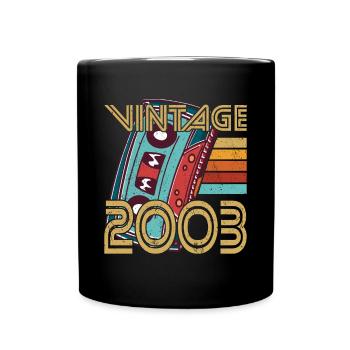 20. Geburtstag Jahrgang 2003 Vintage 2003 - Tasse einfarbig - Schwarz - Vorne