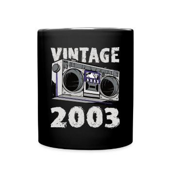 20. Geburtstag Jahrgang 2003 Vintage 2003 - Tasse einfarbig - Schwarz - Vorne
