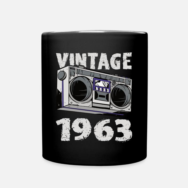 60ème anniversaire né 1963 millésime 1963 - Mug uni - noir