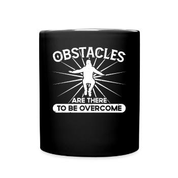 Les obstacles du parkour doivent être surmontés en freerunning - Mug uni - noir - Devant