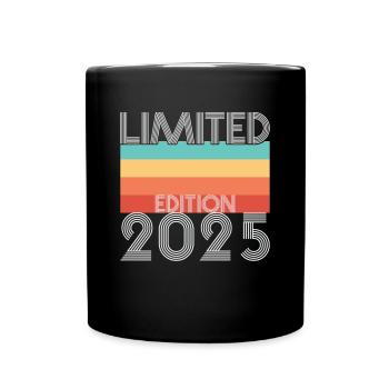 Limited Edition Retro 2025 - Tasse einfarbig - Schwarz - Vorne