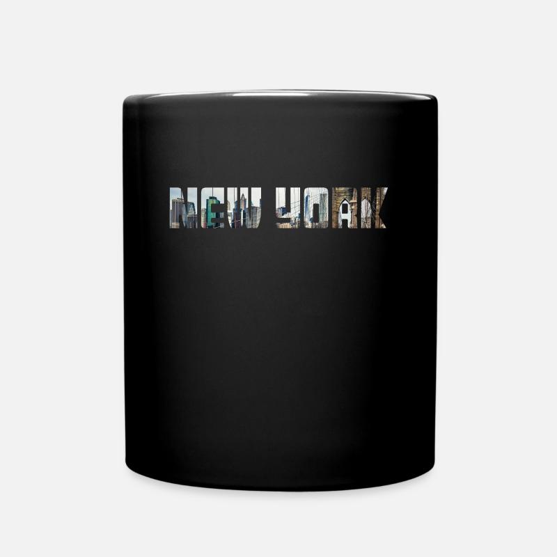 New York - Tasse einfarbig - Schwarz