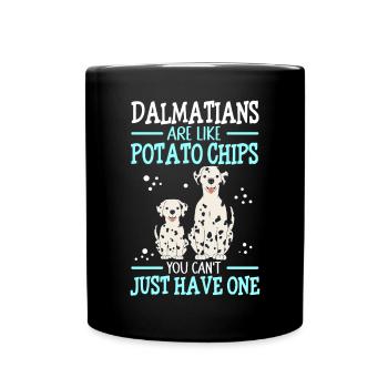 Chiens dalmates | Cadeau du propriétaire de chien - Mug uni - noir - Devant