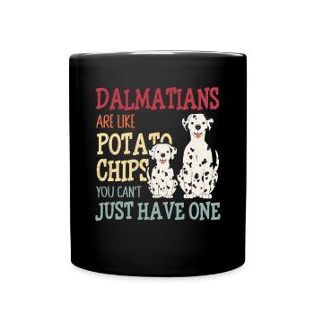 Cadeau de chien de propriétaire de chien dalmate - Mug uni - noir - Devant