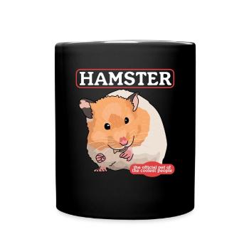 Hamster Goldhamster Zwerghamster Geschenk - Tasse einfarbig - Schwarz - Vorne